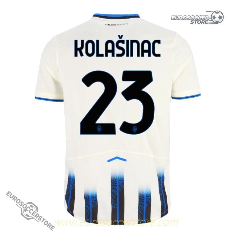 Atalanta's 25-26 Season Away Jersey Featuring KOLAŠINAC with Number 23