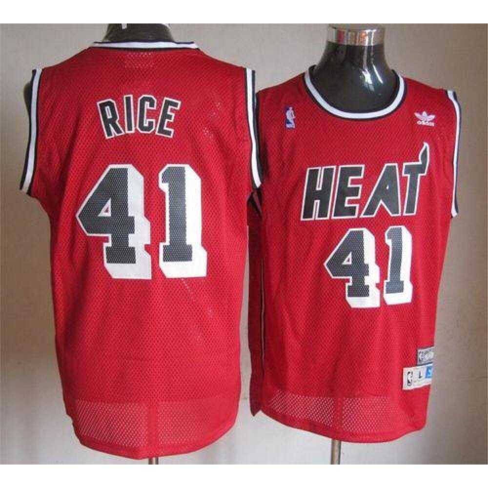 Collector's Item Rare Men's Miami Heat #41 Glen Red Basketball Jersey