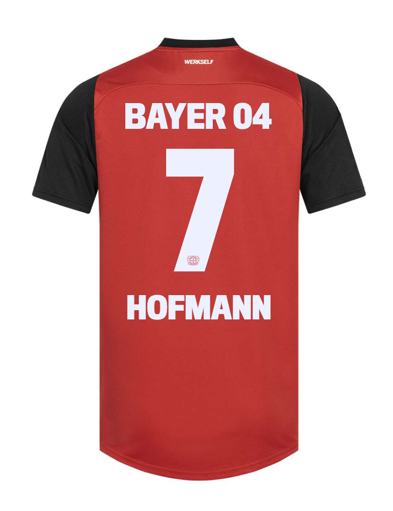 Bayer 04 Leverkusen HOFMANN 7 Home Football Jersey for the 24-25 Season