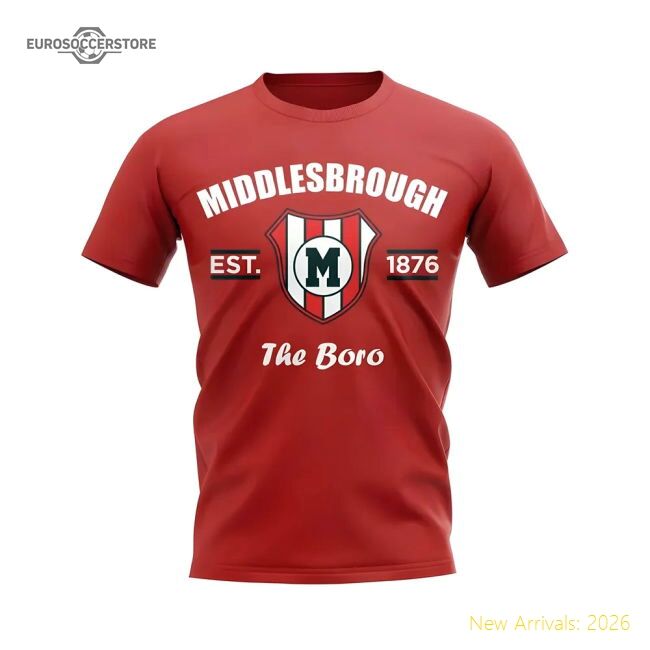 Middlesbrough Established Football T-shirt (red) - Budget-friendly