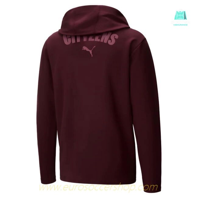 2024-2025 Man City Casuals Hooded Jacket (Dark Jasper)