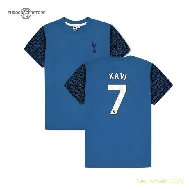 Spurs Hotspur Graphic T-shirt (blue) - Kids (xavi 7) - Collectors Item