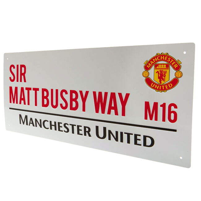 Manchester United FC Sir Matt Busby Way Street Sign - game day