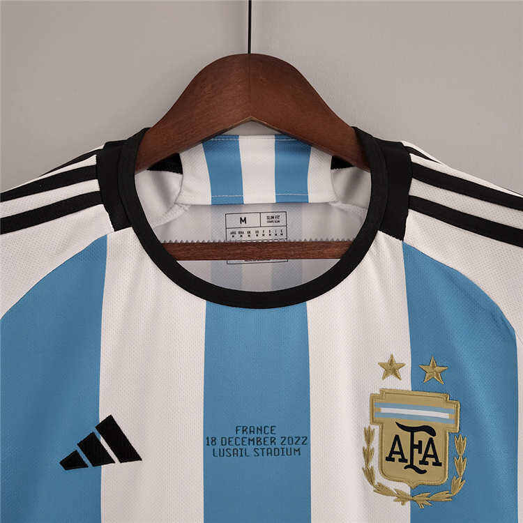 Breathable Argentina World Cup 2022 Finals Version Soccer Jersey