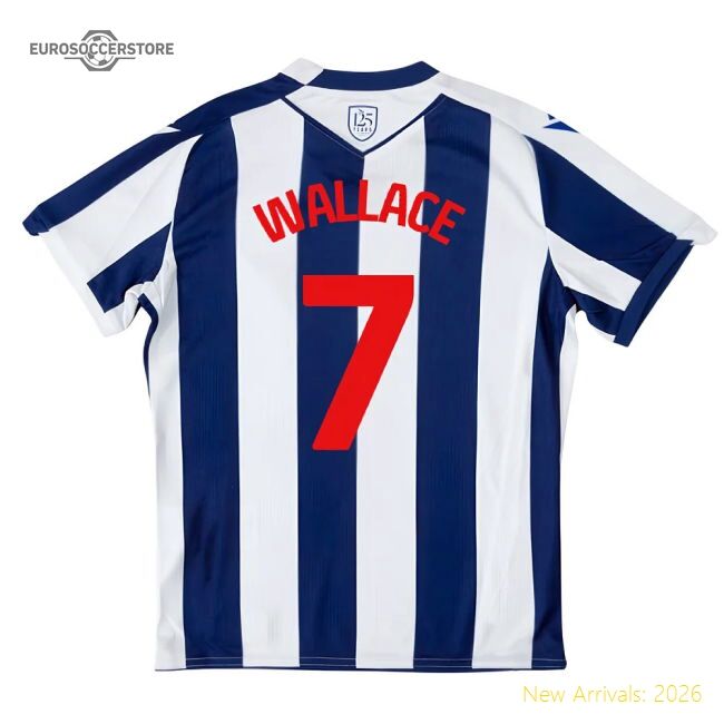 2025-2026 West Brom Wba Home Shirt - Kids (wallace 7) - Match Day Jersey