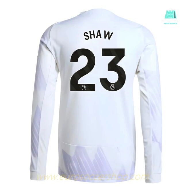 2025-2026 Man Utd Authentic Long Sleeve Away Shirt (Shaw 23)