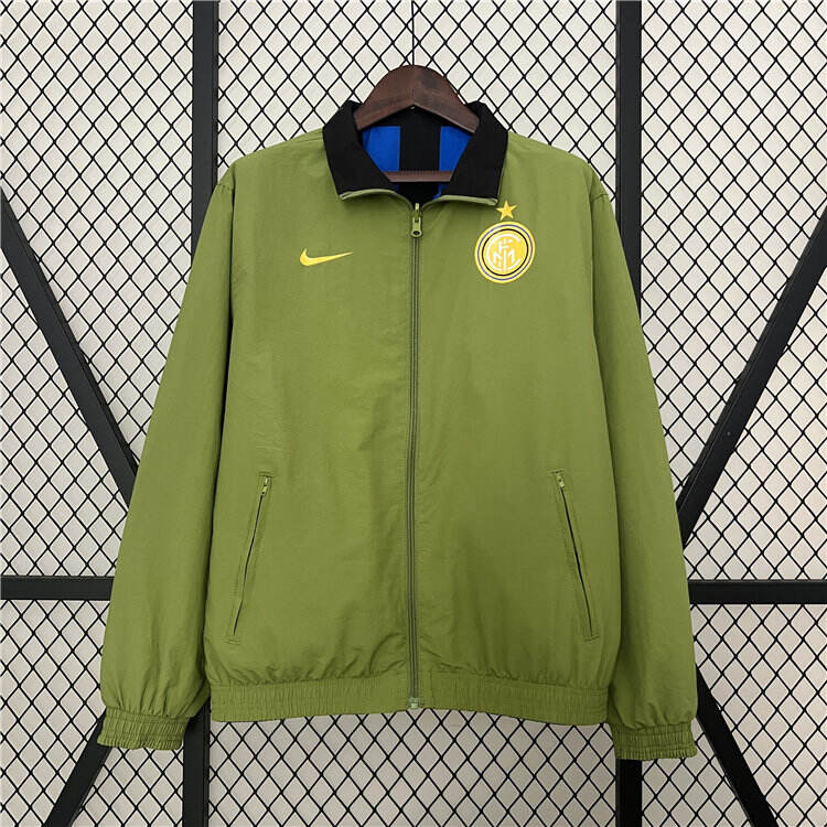 2425 Inter Milan Reversible Trench Jacket GreenBlue - Official