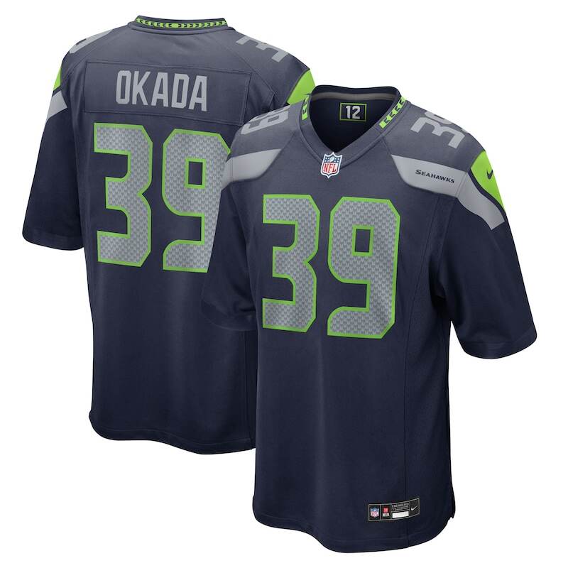 None Ty Okada SEA Seahawks Game-Ready Replica Jersey Football Apparel