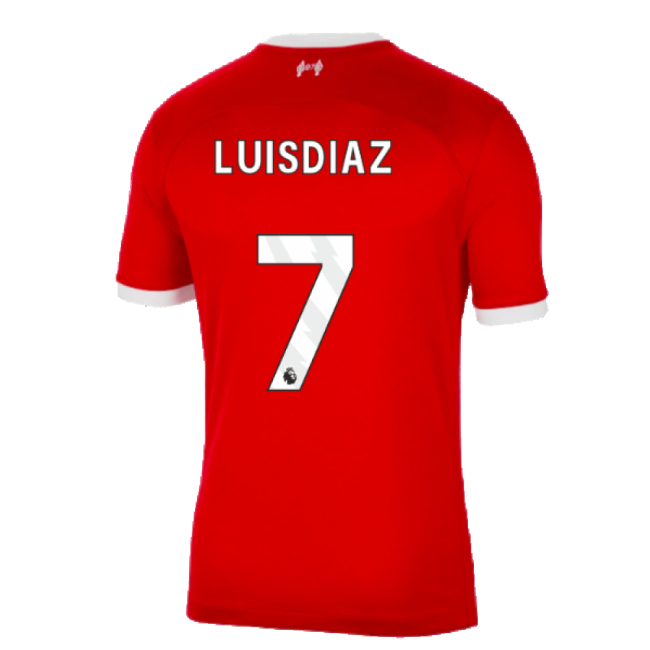 Men's 2023-2024 Liverpool Home Shirt (Luis Diaz 7)