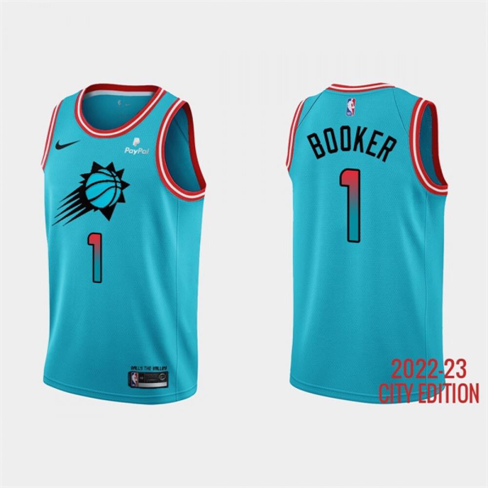 Fan Favorite Top-Grade Men's PHX #1 Devin Blue Basketball Jersey