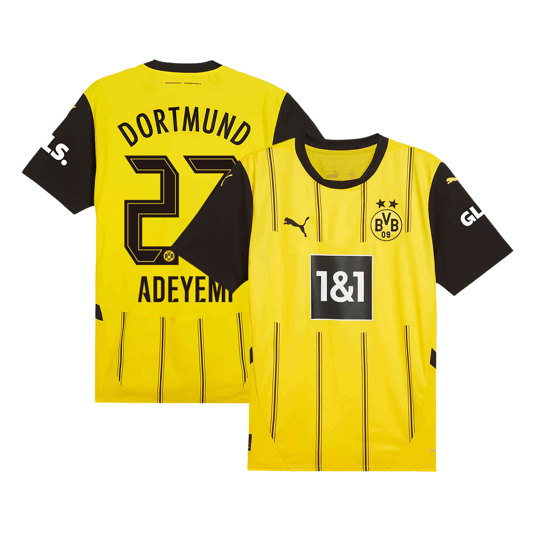 ADEYEMI #27 Borussia Dortmund Home Soccer Jersey 2024/25Authentic Kit