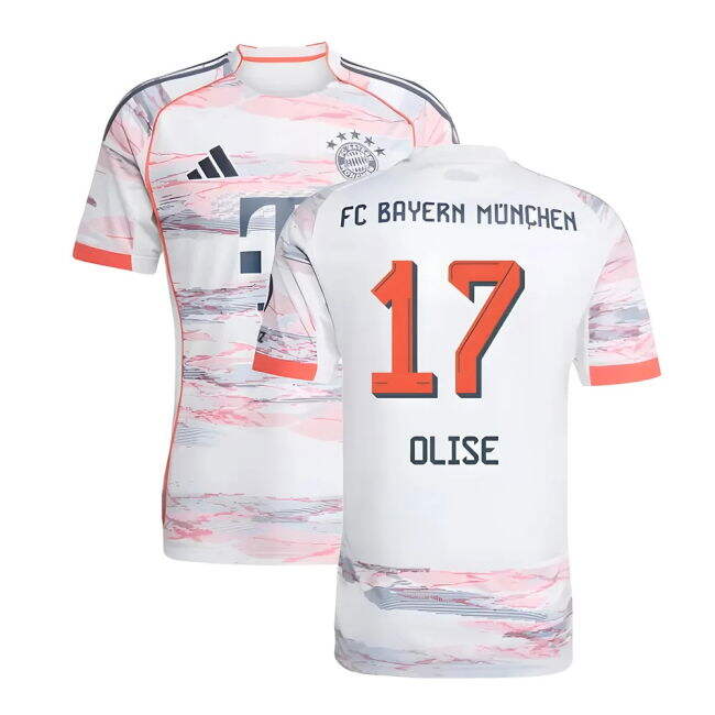 Authentic Design Bayern Bayern Munich Away Shirt Olise #17 2025-20...