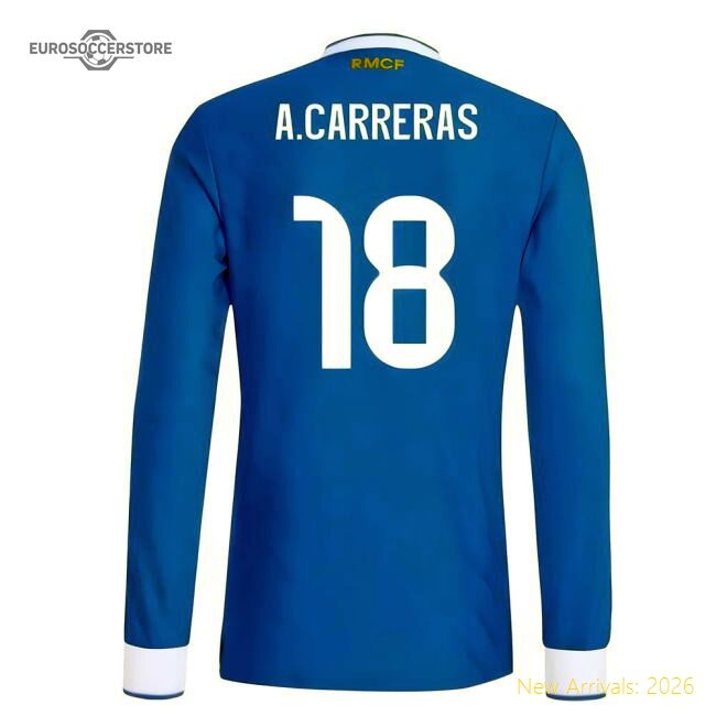 Professional-Grade 2025-2026 Real Madrid Authentic Long Sleeve Third Shirt (A.Carreras
