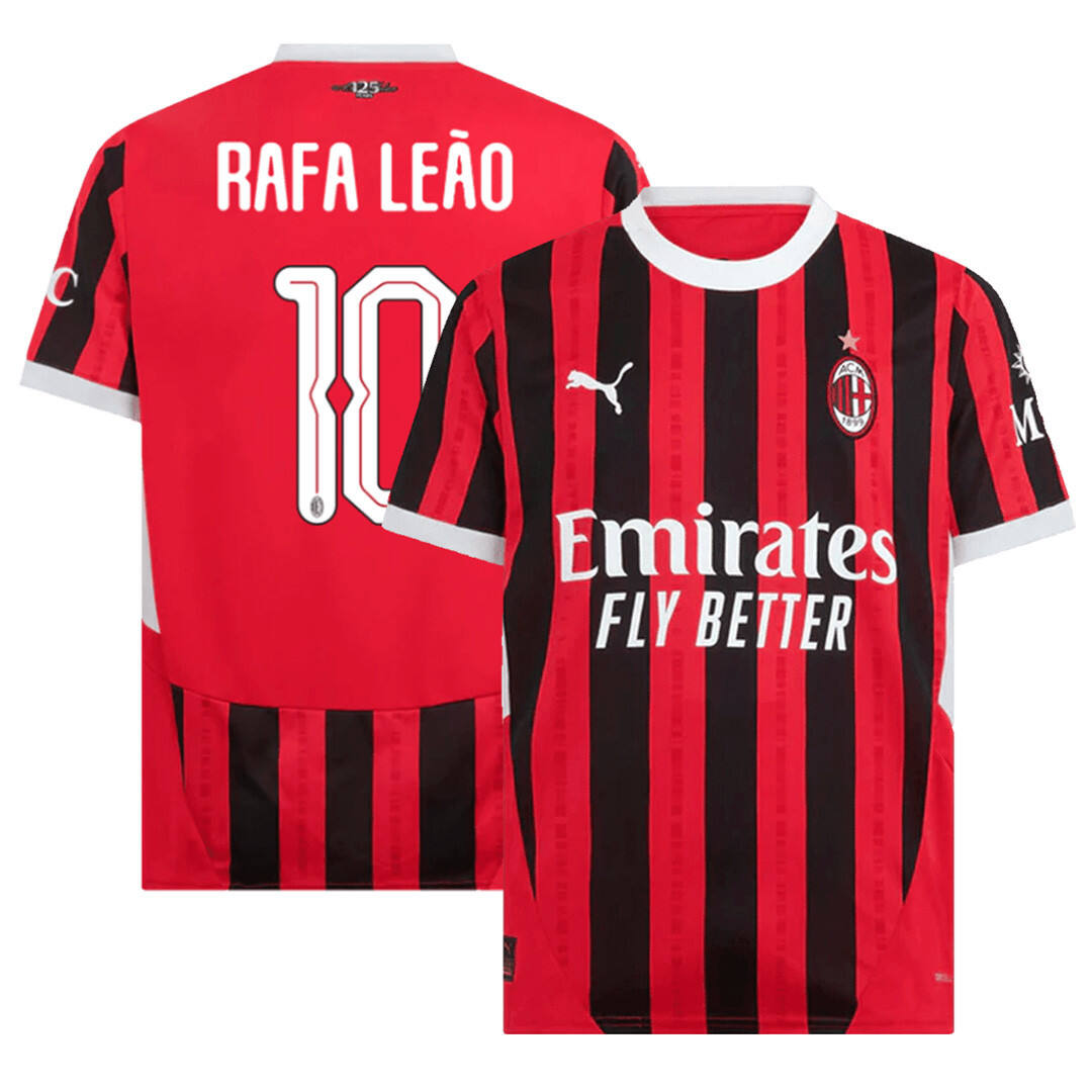 AC Milan 2425 Home Shirt RAFALEAO 10 - UCL Font - Official Replica