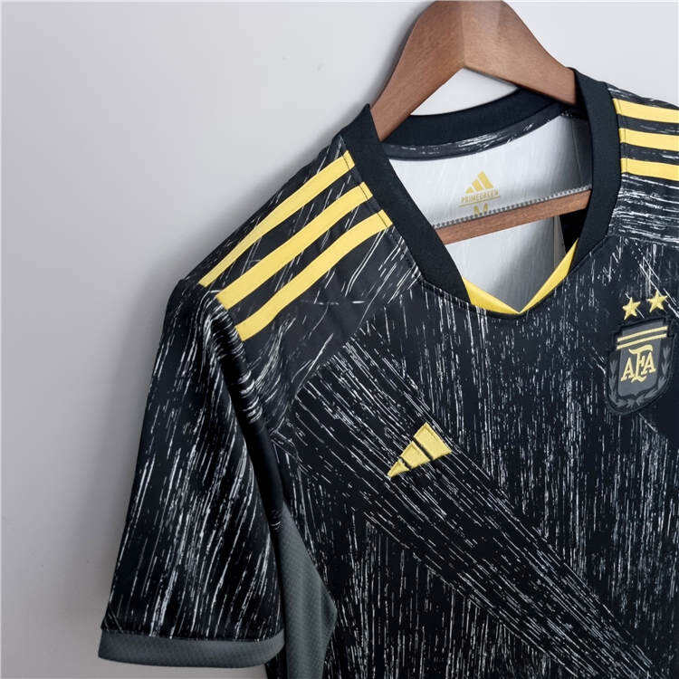 2022 Argentina Black Soccer Jersey Football Shirt - Official Replica