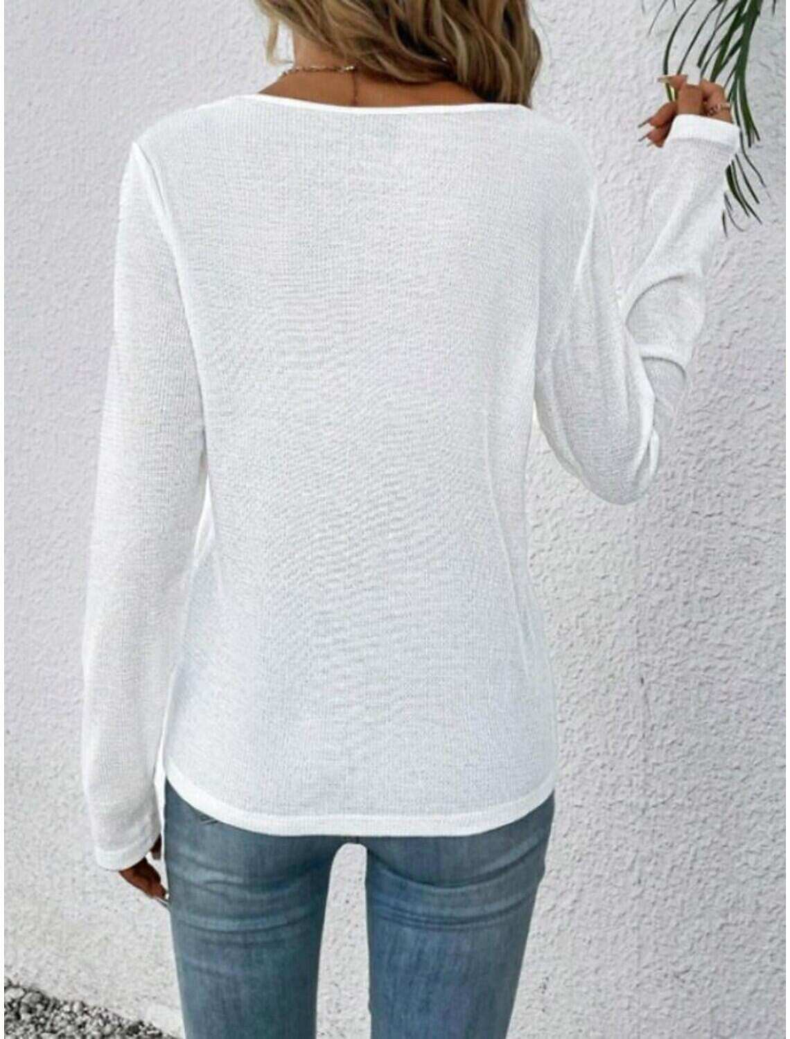 Women's Elegant Lace Tops Eyelet Blouse Casual Lace Long Sleeve Regular Tops V Neck Daily Romantic Petite Tops Summer Holiday Wear Spring Fall Semi Formal Blouses