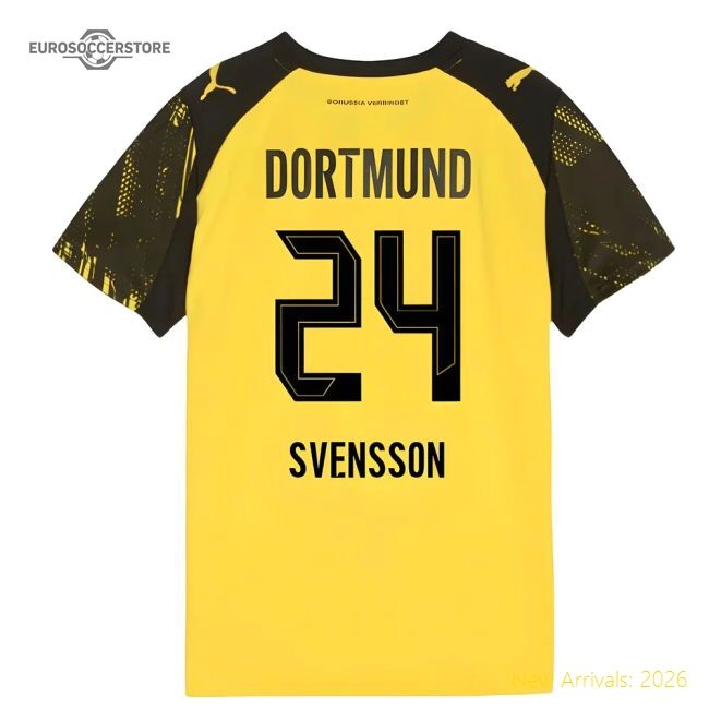 Supporter 2025-2026 Borussia Dortmund Home Shirt (Kids) (Svensson 24)