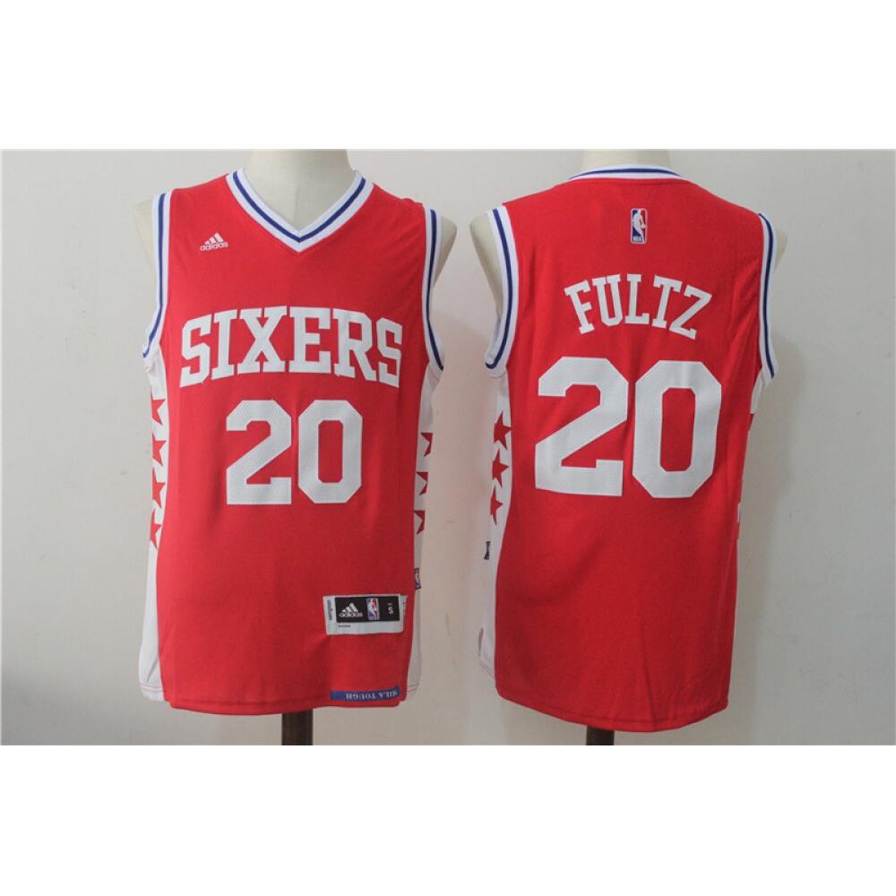 Professional Grade Men's Sixers #20 Fultz Red Basketball Jersey