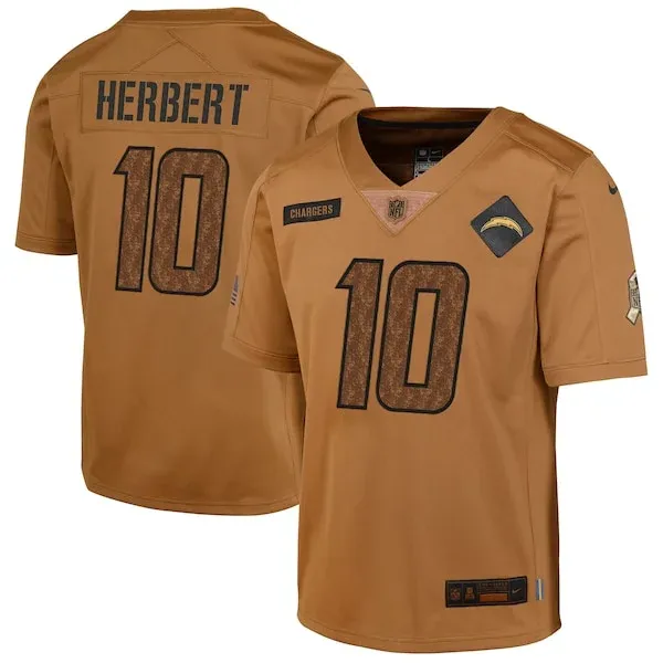 None Justin Herbert Limited Jersey - Brown | NFL Player Jersey