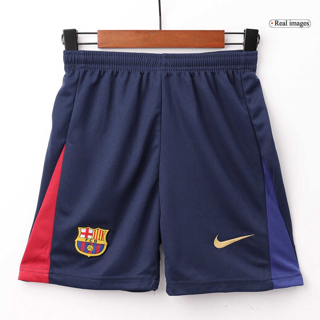 Kid's Barcelona Home Soccer Jersey Kit(Jersey+Shorts+Socks) 2024/25Aut