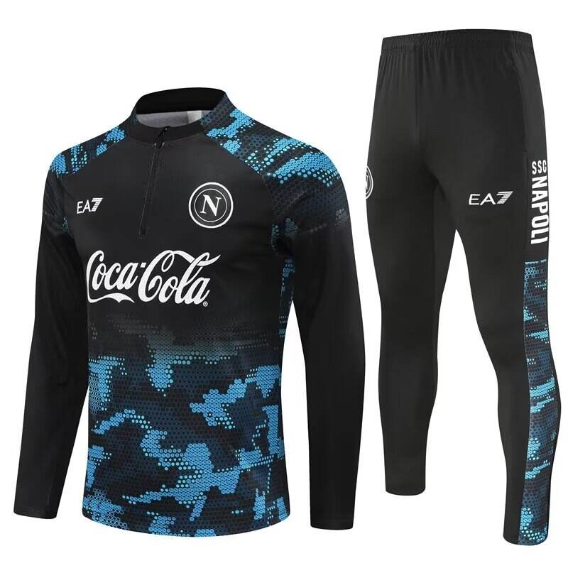 2425 Napoli X Coca Cola Navy Blue Half Zipper Tracksuit - Official