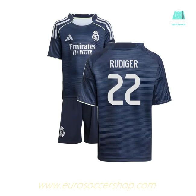 2025-2026 Real Madrid Away Mini Kit (Rudiger 22)