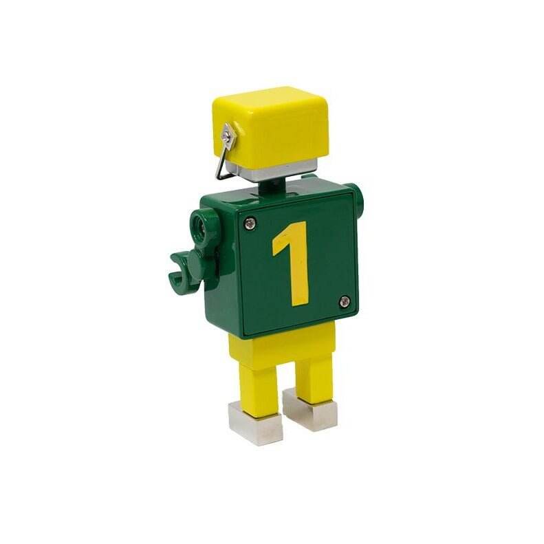 Football Robot Clock - Green/Yellow