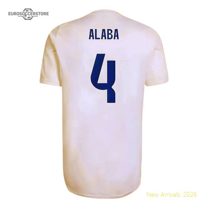 2025-2026 Real Madrid Eu Training Jersey (white) (alaba 4)
