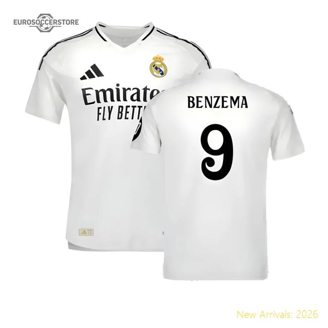 Superior 2024-2025 Real Madrid Authentic Home Kit (benzema 9)