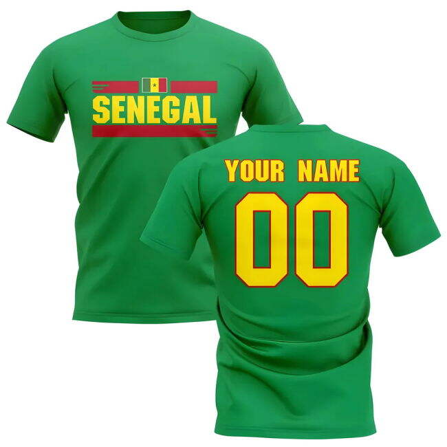 World-Class Personalised Senegal Fan Football T-Shirt (Green)