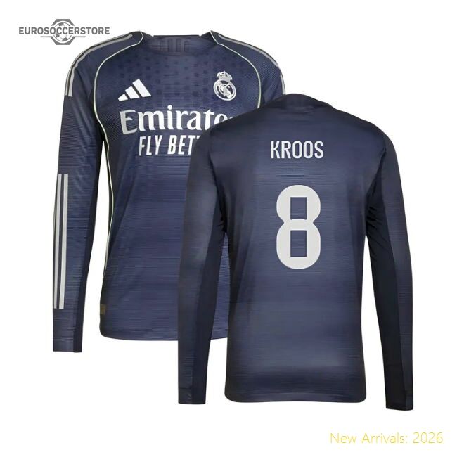 Pro-level Away Real Madrid Kroos Jersey 2025-2026 Quick-dry