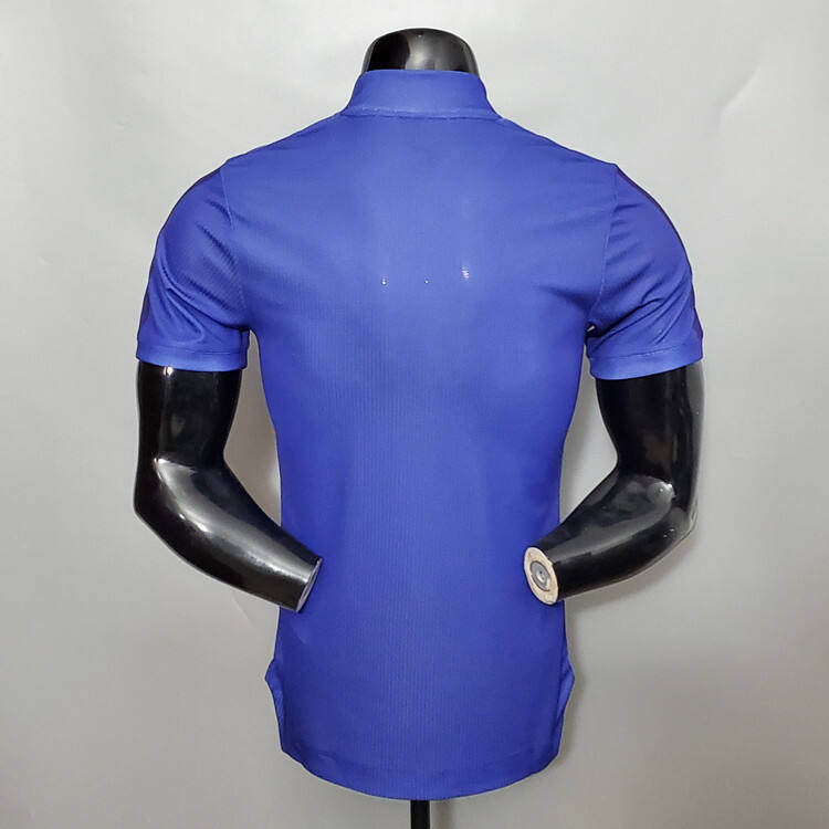 Real Madrid Soccer Shirt 20-21 Blue Soccer Jersey Player Version -