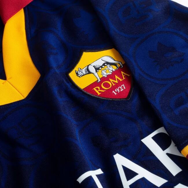 201920 AS Roma Third Navy 10 TOTTI Shirt Gallery Style Printing -