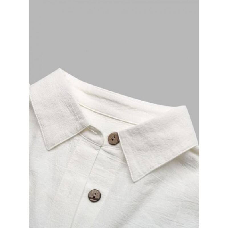 Button Down Front Pockets Shirt AX6591