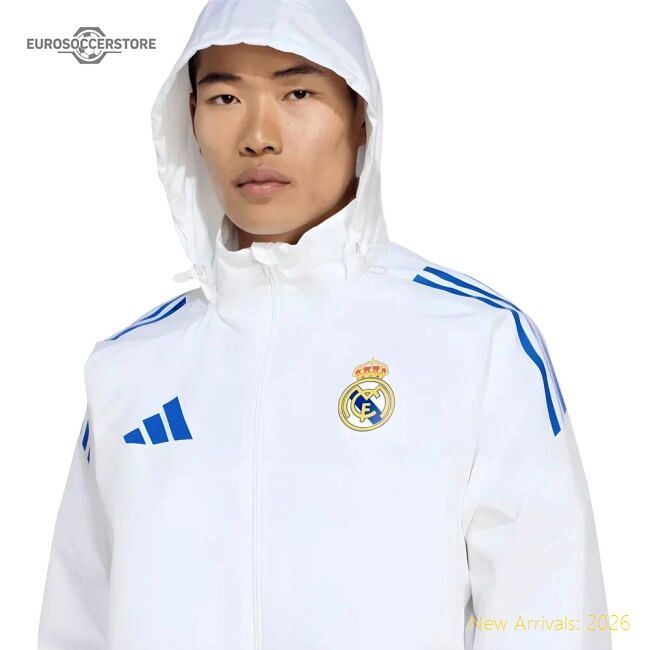 2025-2026 Real Madrid Eu Allweather Jacket (white) - Unique Style