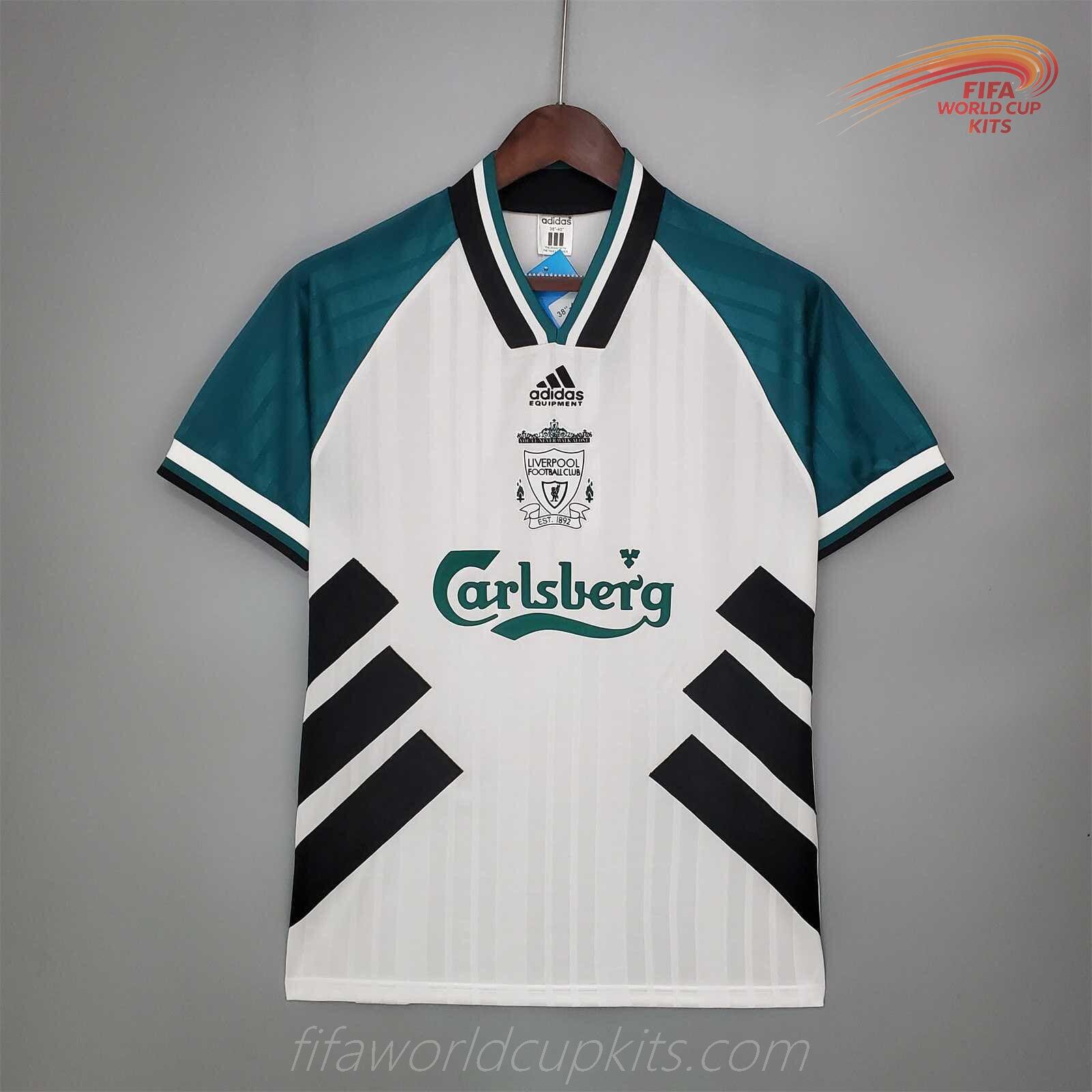 Liverpool 93-95 Away White Football Kit
