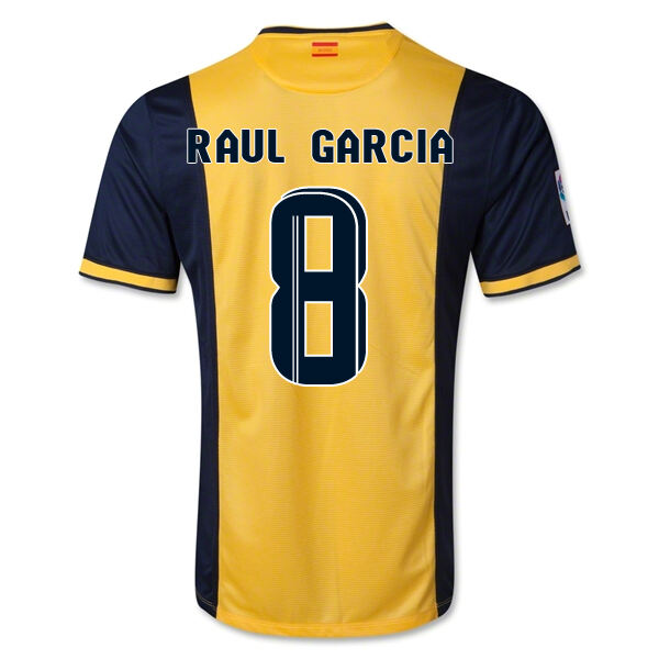 13-14 Atletico Madrid 8 Raul Garcia Away Soccer Jersey Shirt -