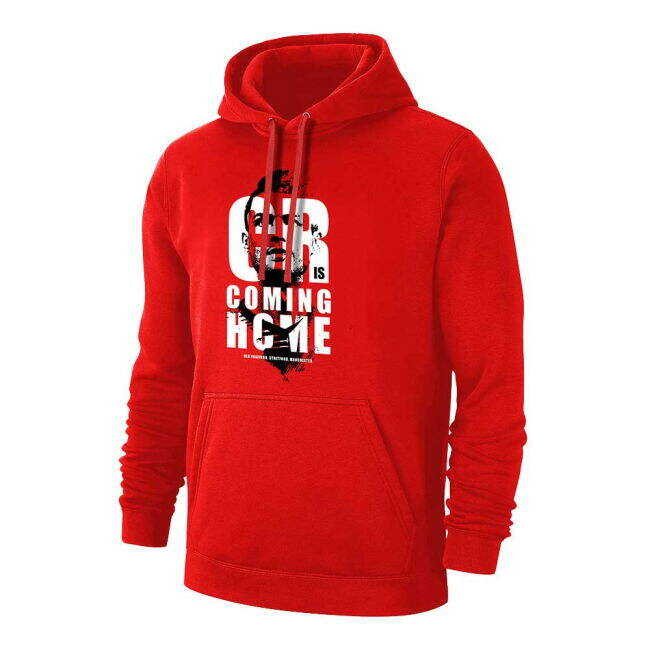 Advantages Ronaldo CR is COMING HOME footer with hood, red Fashionable