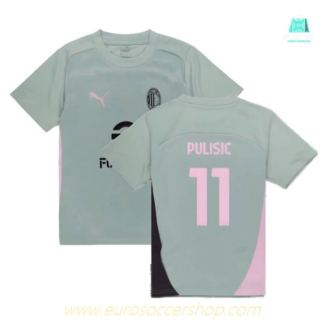 2024-2025 AC Milan Training Shirt (Green Fog) - Kids (Pulisic 11)