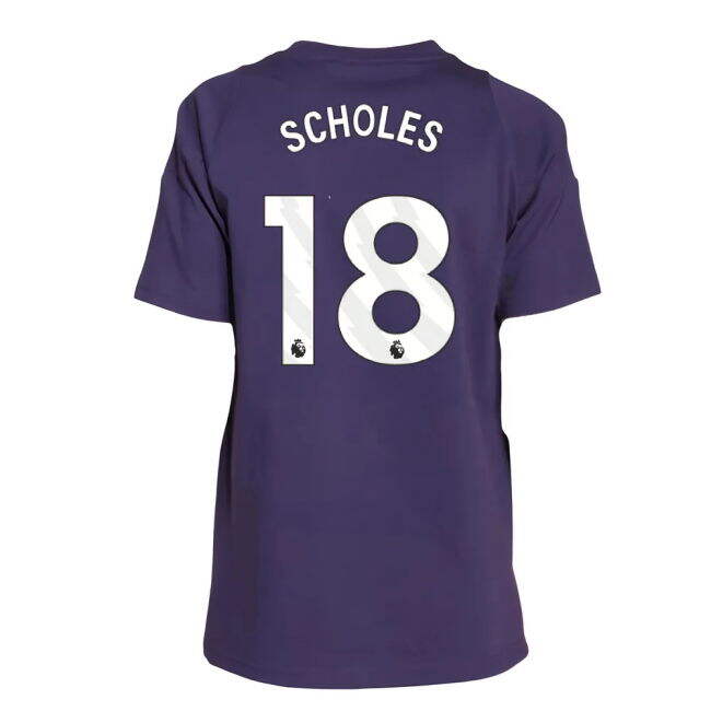 Man Utd Training Football Shirt 2025-20 - Scholes 18 L M S Kids