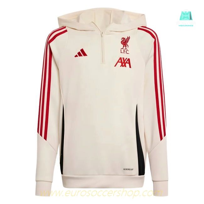 2025-2026 Liverpool Track Hoody (White) - Kids