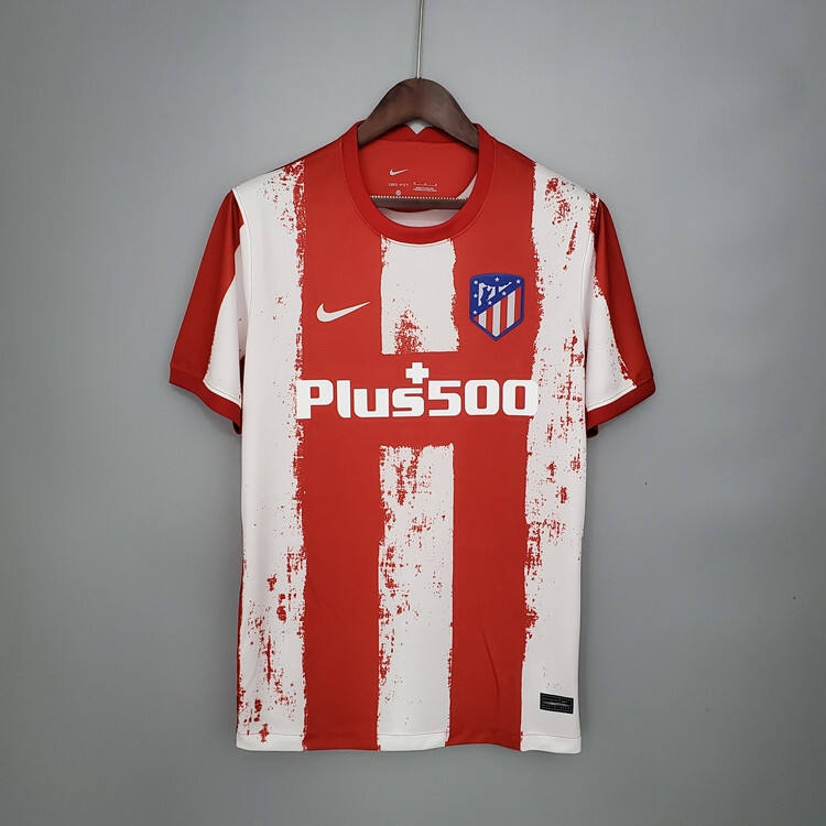 Atletico Madrid Soccer Jersey 21-22 Home RedWhite Football Shirt -