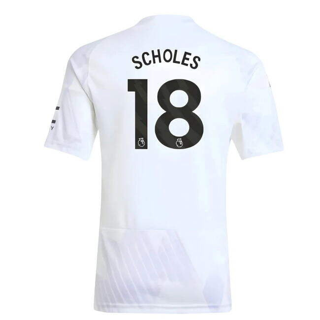 Authentic Design Football Man Utd Away Shirt Kids Scholes #18 Late...