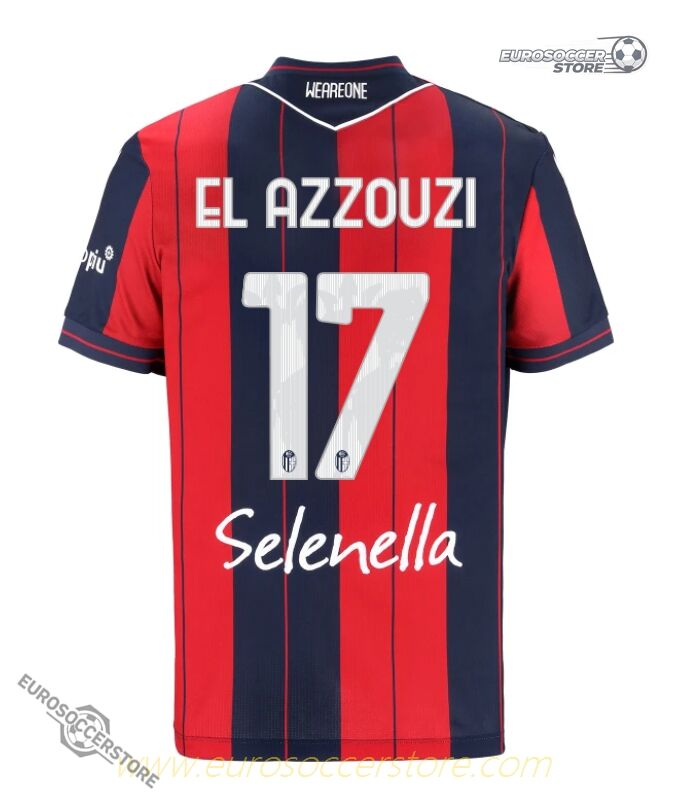 Bologna 25-26 Season Home EL AZZOUZI 17 Football Jersey
