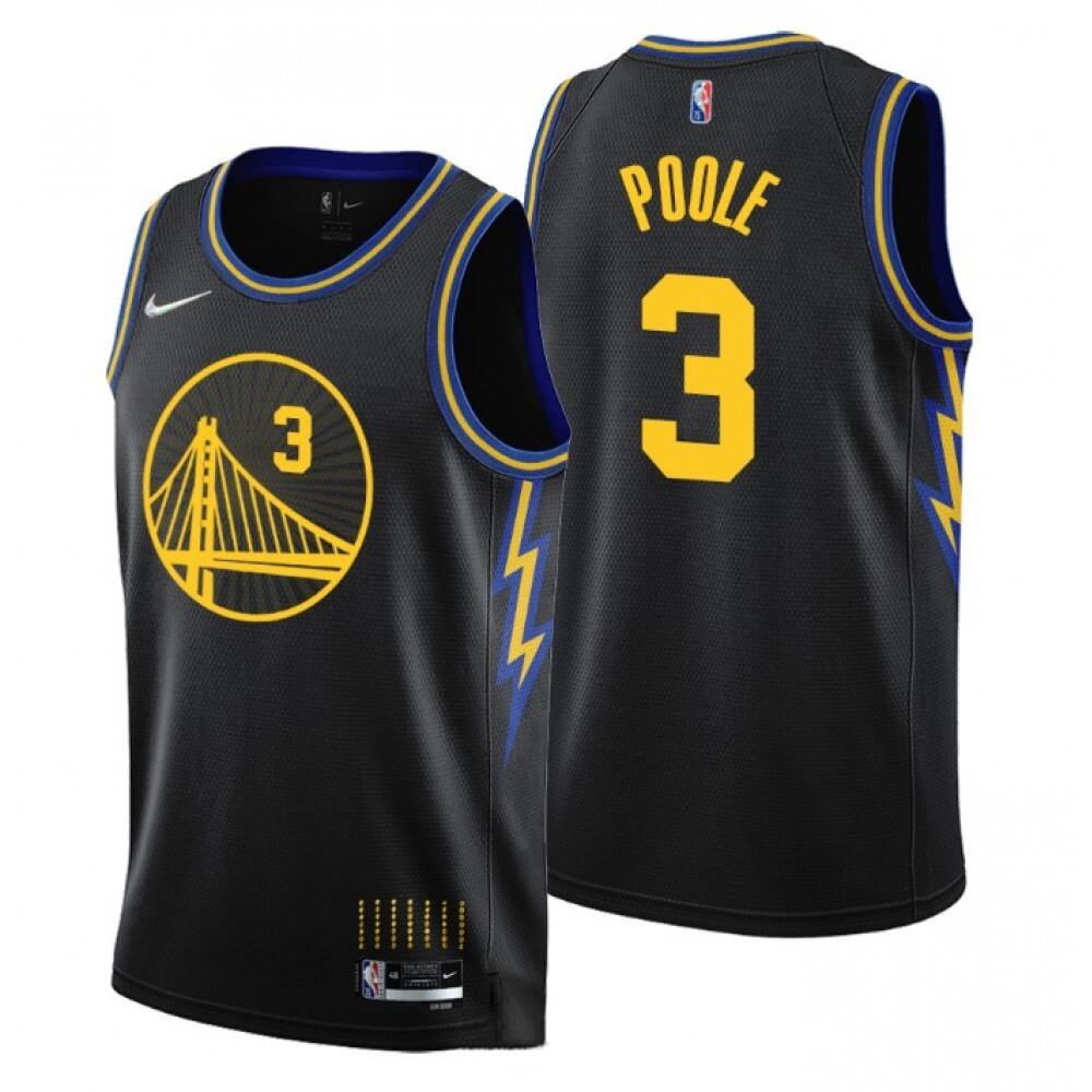 3 Golden State Warriors Jersey Black - - NBA Collection