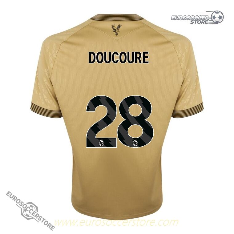 Away Jersey of Crystal Palace Featuring DOUCOURE #28 for the 25-26 Season