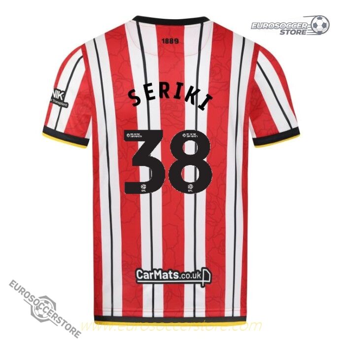 Sheffield United's 24-25 Home Jersey with SERIKI 38 Printing