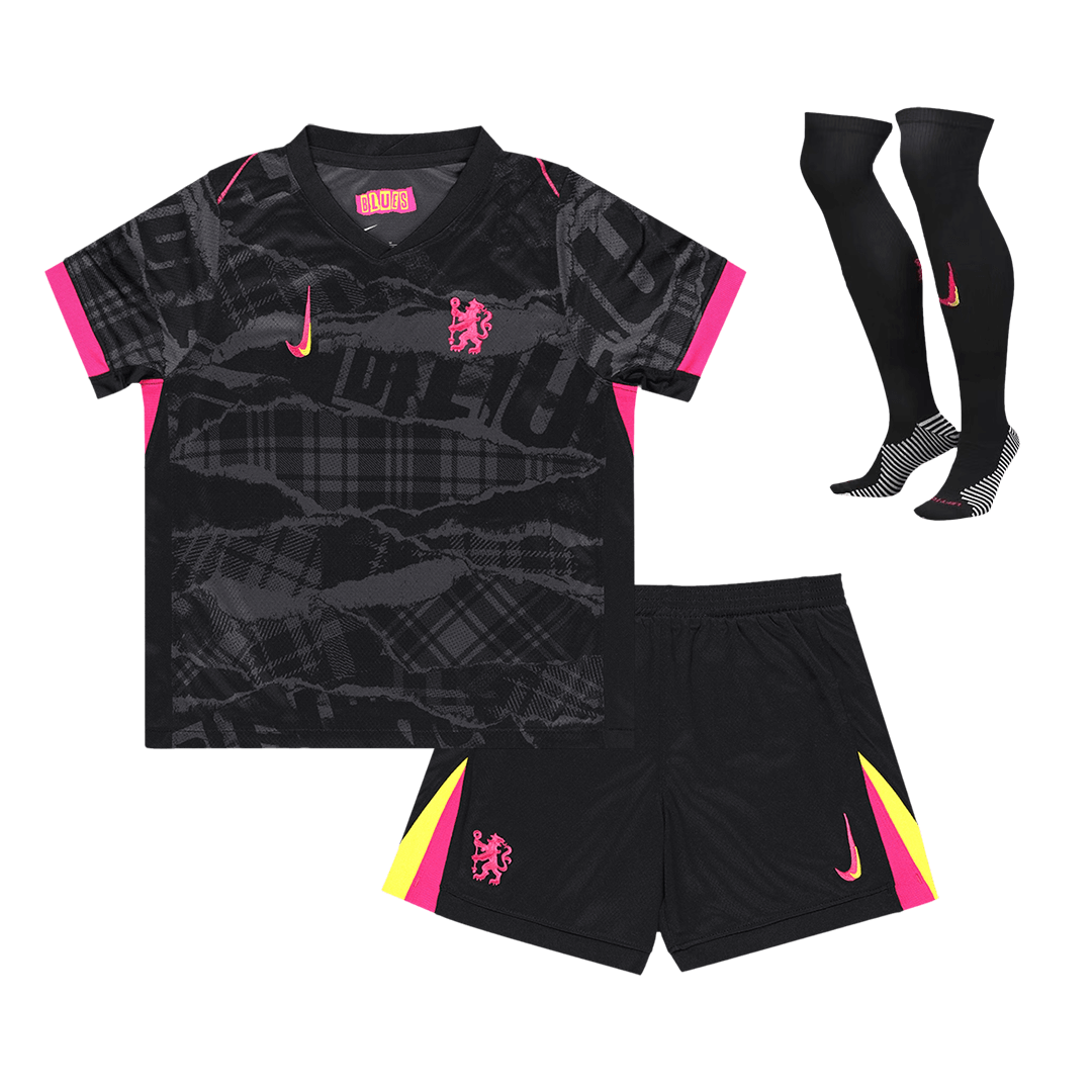 Kid's Chelsea Third Away Soccer Jersey Kit(Jersey+Shorts+Socks) 2024/2