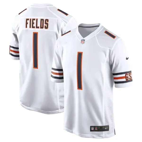 None Justin Fields Game Jersey - White | NFL Player Jersey | NFL Footb