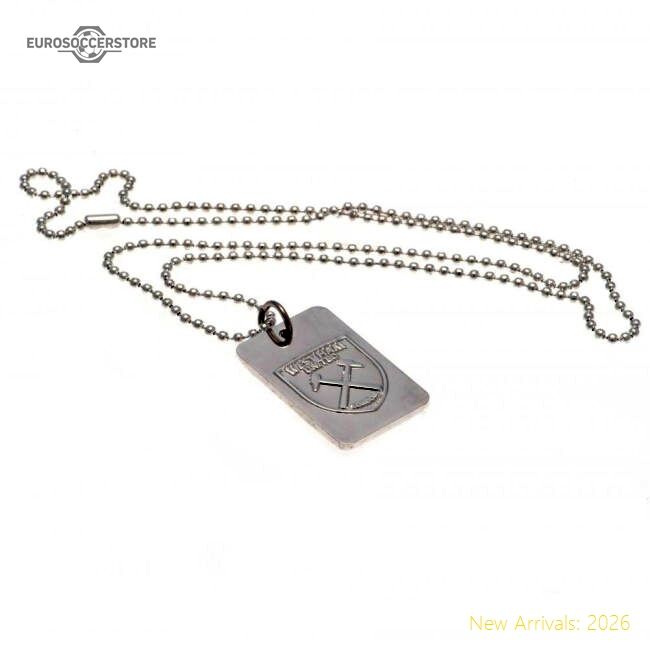 Premium West Ham United Fc Silver Plated Dog Tag & Chain - Premium